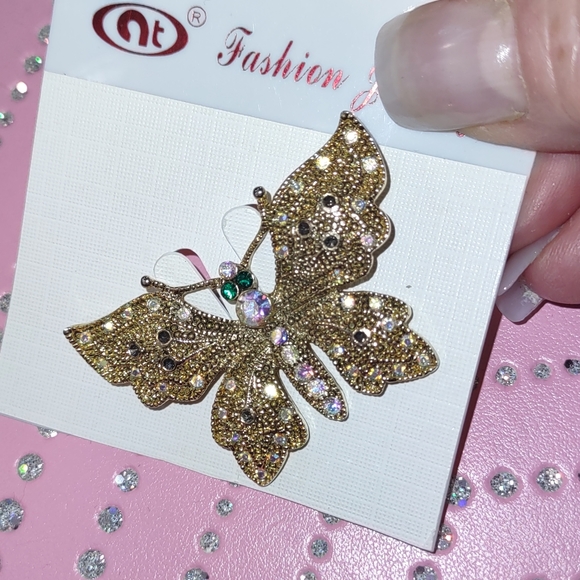 Jeweled Butterfly Brooch - Picture 3 of 7
